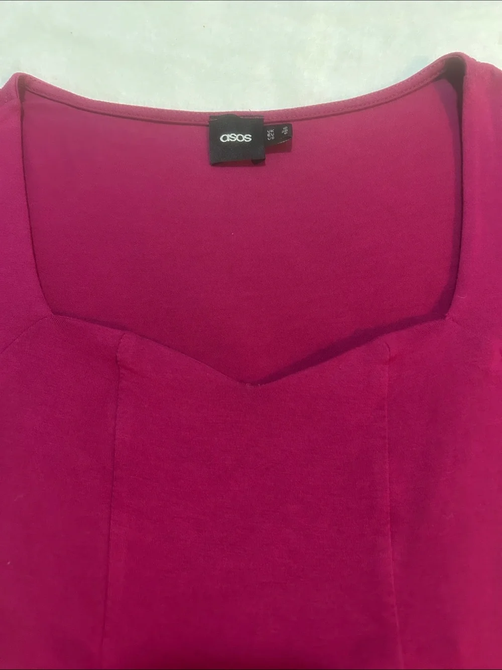 ASOS Women’s Dress Short-Sleeve Jersey Fit & Flare Sweetheart in Pink - Size 6
